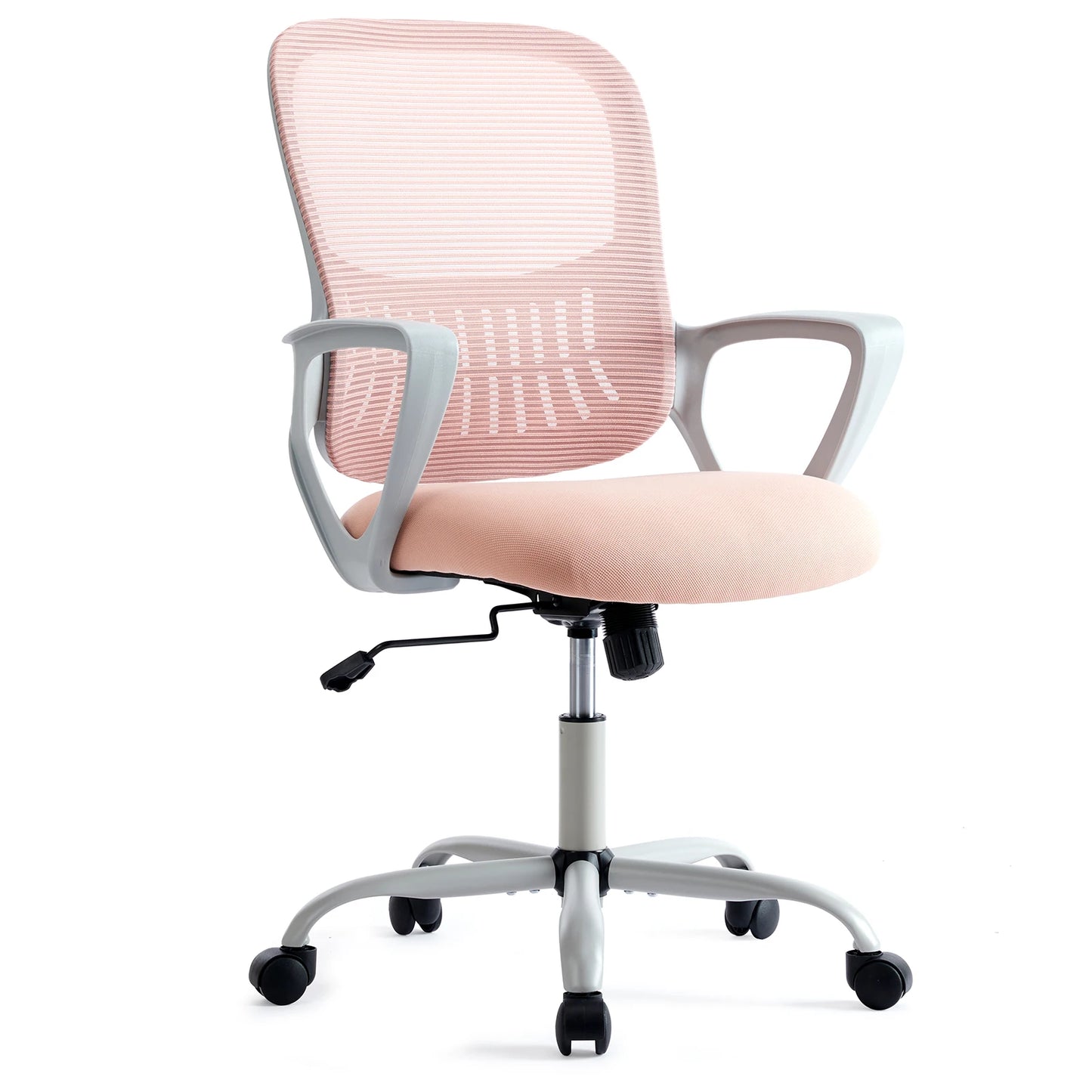 Ergonomic Mesh Backrest Office Desk Chair, Adjustable Height Computer Swivel Chairs With Wheels For Home.