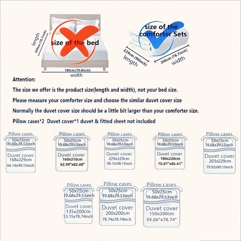 Queen Size Duvet Cover, with Flower Branch Design, High Quality Skin Friendly Quilt Cover.