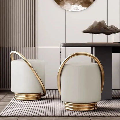 Dressing Table, Stool,  Bedroom Makeup Sofa, Luxury Round Dressing.