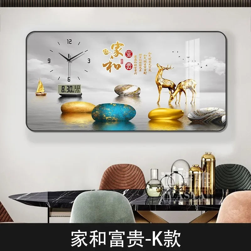 Digital Luxury Large Wall Clock, silent Timepiece,  Living Room Decorations!!