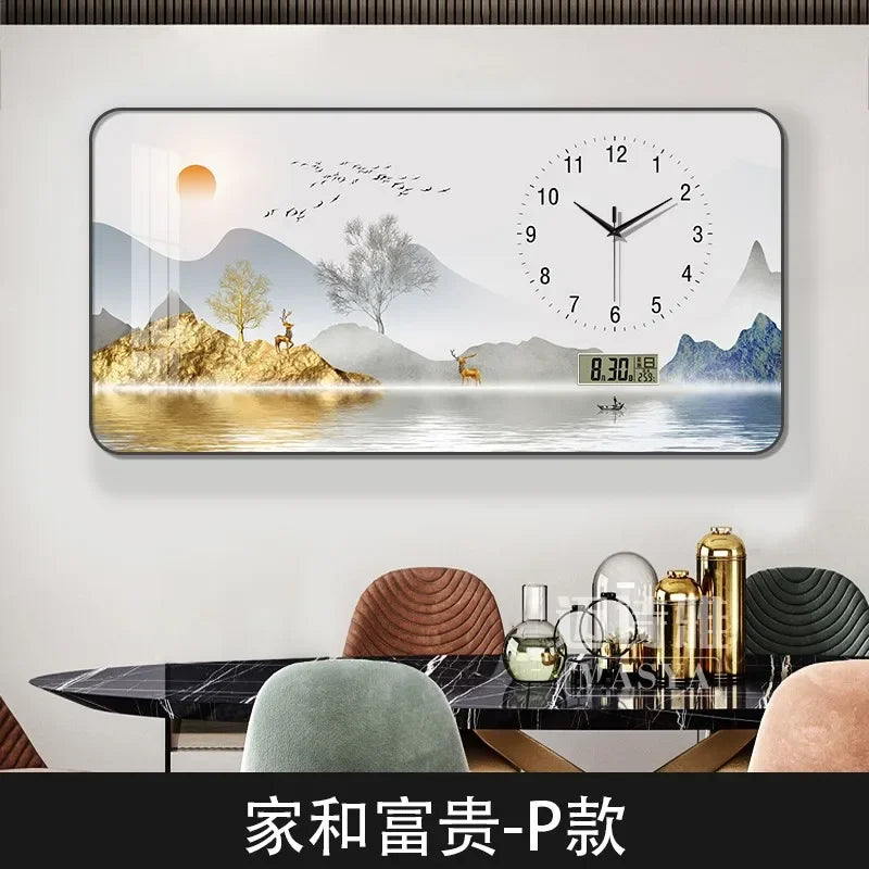 Digital Luxury Large Wall Clock, silent Timepiece,  Living Room Decorations!!