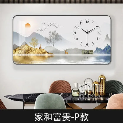 Digital Luxury Large Wall Clock, silent Timepiece,  Living Room Decorations!!