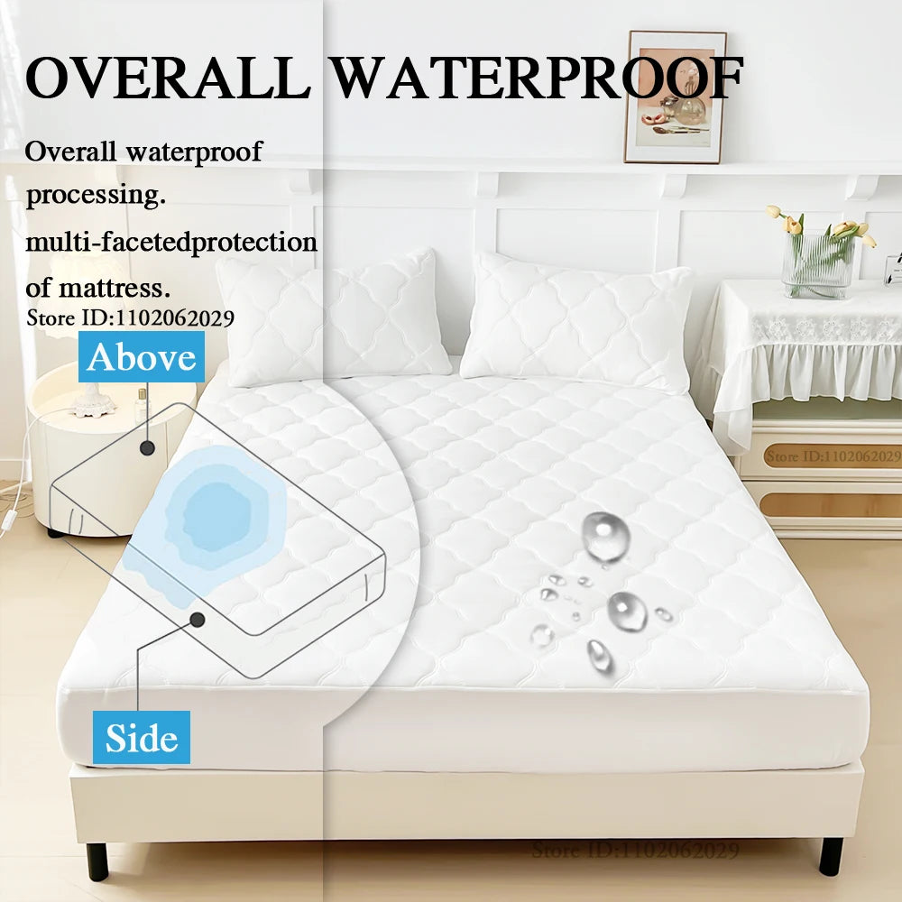 Waterproof Bedspreads Covers Fitted Sheets for Single/ Double/King/Queen Beds
