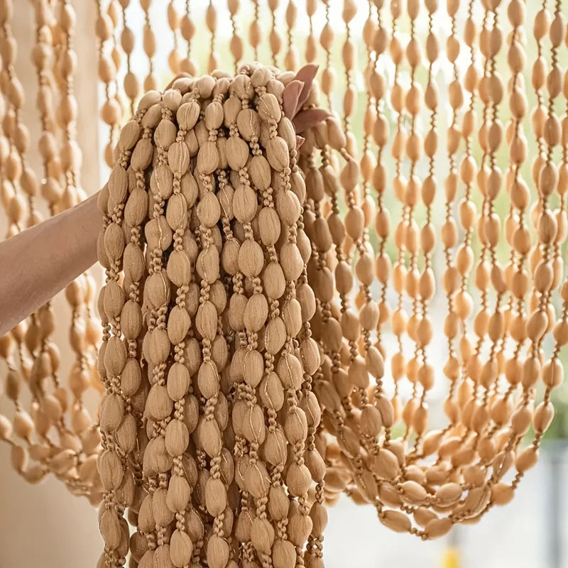 Polyester Door Beaded Curtains Lantern Tassel Cord Curtains.