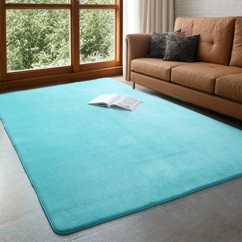 VIKAMA Modern Coral Velvet Carpet Soft Non-Slip Living Room Bedroom Carpet.
