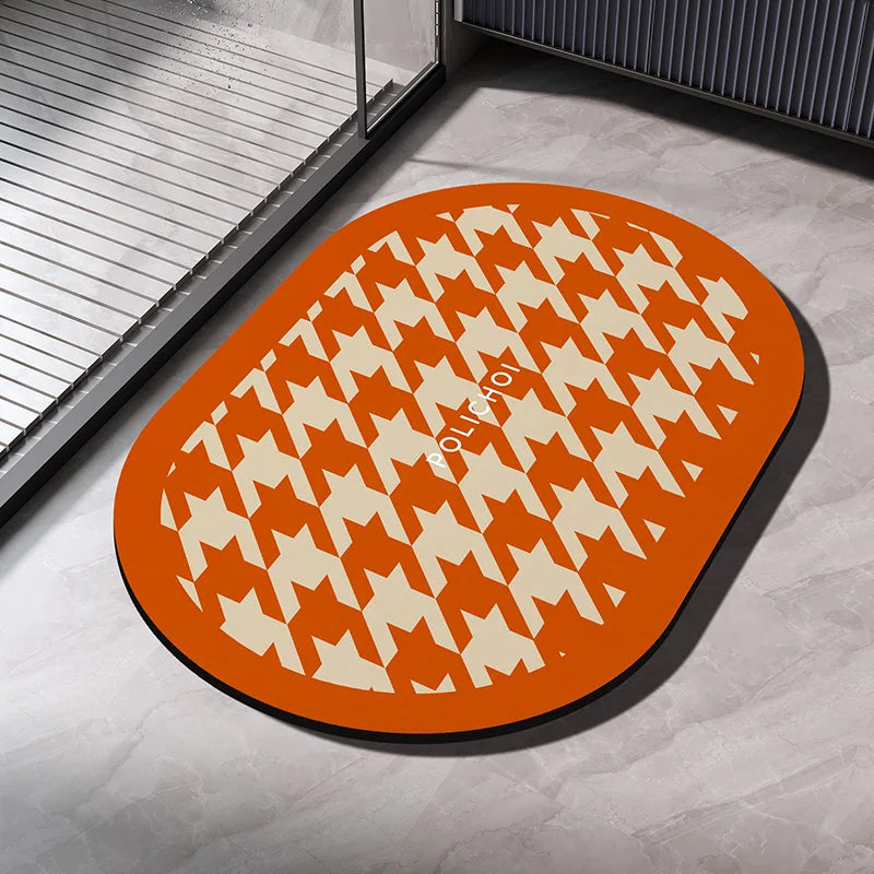 Bath Mats Bathroom  Anti Slip Floor Mat Quick Dry Shower Toilet Rug