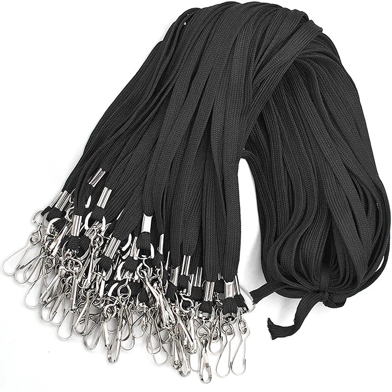 100 pcs/lot Nylon Safety Lanyards, Neck Rope For Card Holder Badge Keychain ID Card.