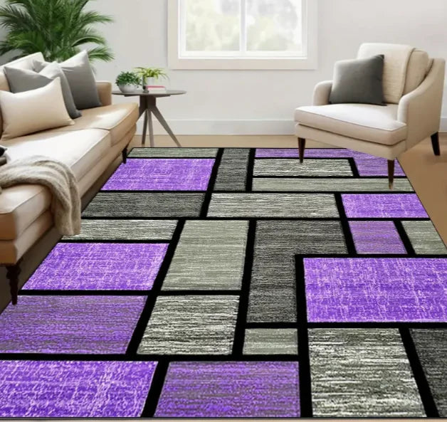 Geometric Large Carpet Light Luxury European Carpet, Home Sofa and Tea Table Floor Mat Decoration.