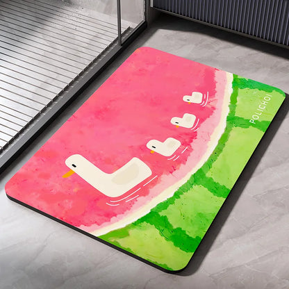 Bath Mats Bathroom  Anti Slip Floor Mat Quick Dry Shower Toilet Rug