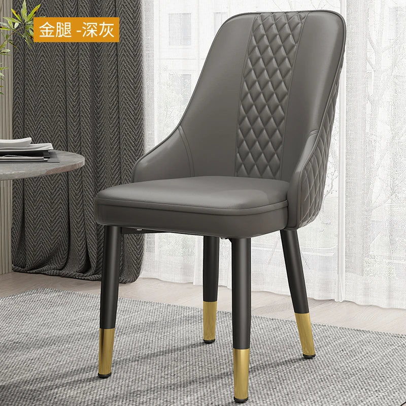 Cushion Beautiful Dining Chairs, Modern Metal Ergonomic  Unique  Home Decoration