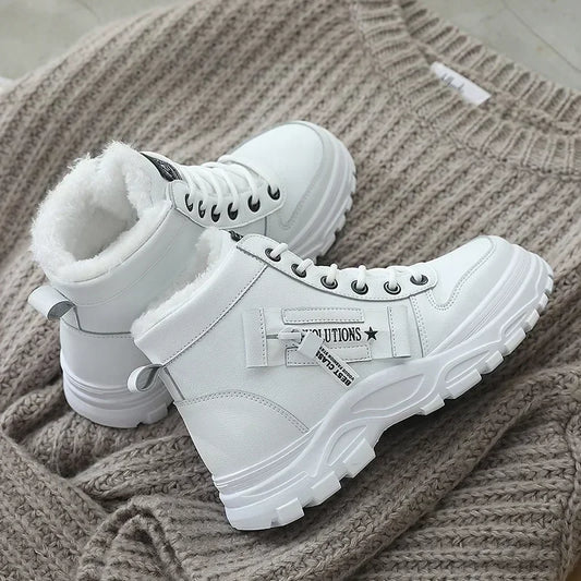 Winter Snow Boots for Women, Casual High-top Shoes Warm Women Sneakers.