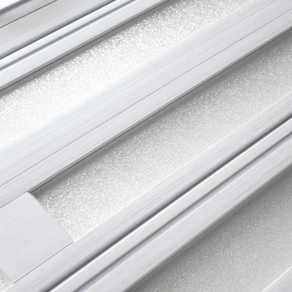 32x80in PVC Accordion Folding Door, Sliding Closet Door with Hardware, White.