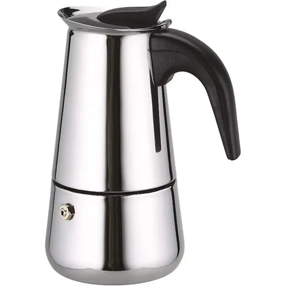 Italian Stainless Steel  Coffee Pot for Espresso 2/4/6/9/12 Cups Home and Office Use.