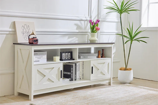 TV Stand for TVs Up to 65 inches Entertainment Center Power Outlet