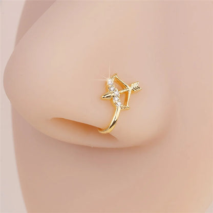 Nine Pieces Of Piercing-Free nose Rings, U-Shaped Nose Clips