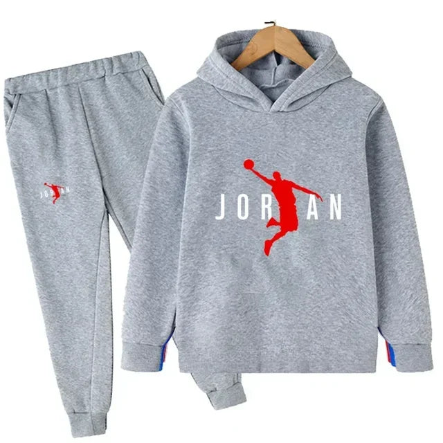 Kids Leisure Letter Print 2pcs Hoodie+Pants ,Outfits Streetwears, Children Clothes.