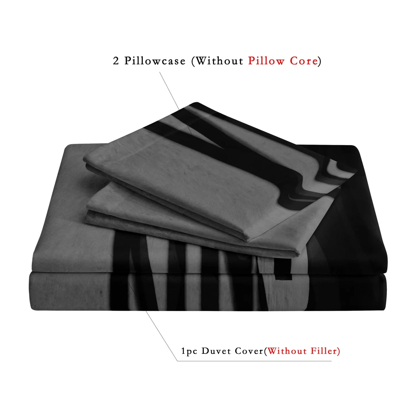 3pcs King & Queen Duvet Cover Set  Dormitory Decoration