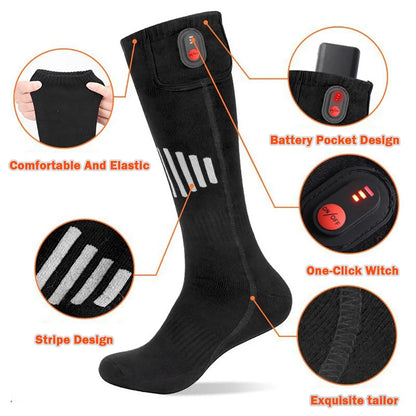 Winter Heated Socks With Battery Box ,Thermal Socks Women Men