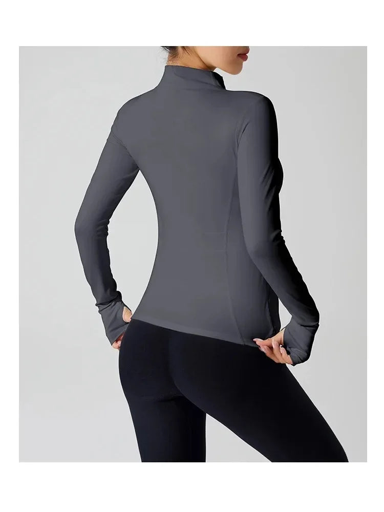 2025 Full Zipper Windproof, Winter Gym Fitness Coats Women's Jackets.