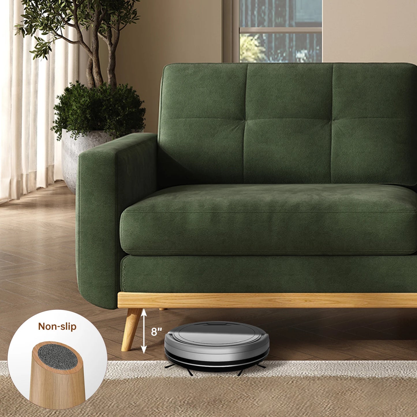 67.7-inch Mid-Century Modern Loveseat Sofa with Wooden Legs  for Living Room, Bedroom, or Office.