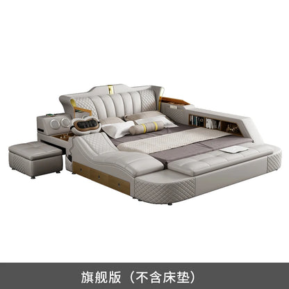 Wood Luxury Bedroom  Modern  Queen King Size Bed
