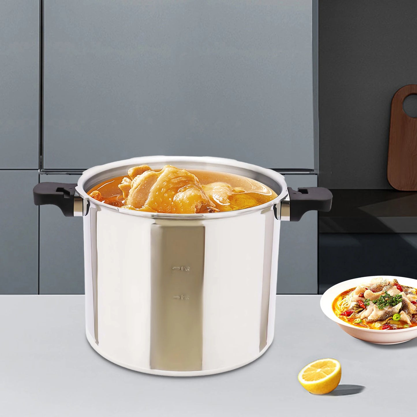 23qt Fast Heating Pressure Cooker Pot with Safety Valve