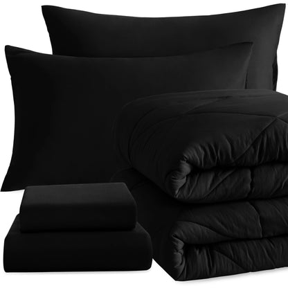 Comforter Set Includes Fitted Sheet, Top Sheet and Pillowcases
