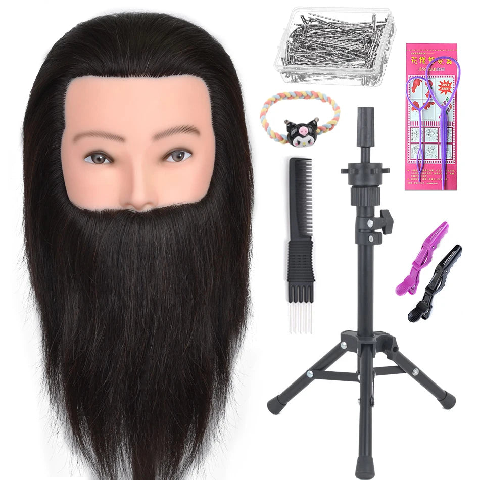 100% Real Human Hair Mannequin ,Styling Heads Cosmetology Practice Heads.