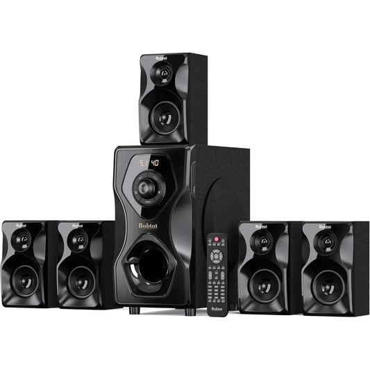 Surround Sound Speakers Home Theater Systems - 700 Watts Peak Power, 5.1/2.1Wired Stereo Speaker System, 5.25" Subwoofer Strong Bass.