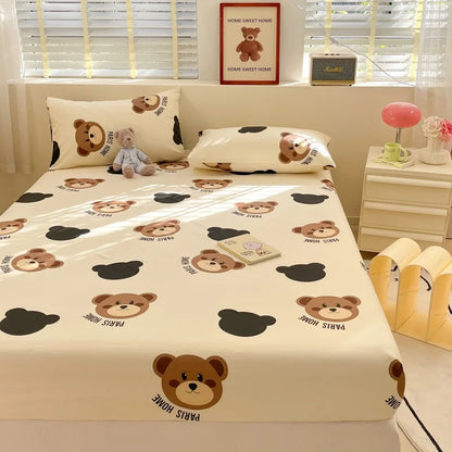 2025 New 100% Cotton Bed Sheet Flower Series Double , King Sheets For Girls, Boys, Single, Queen King Size