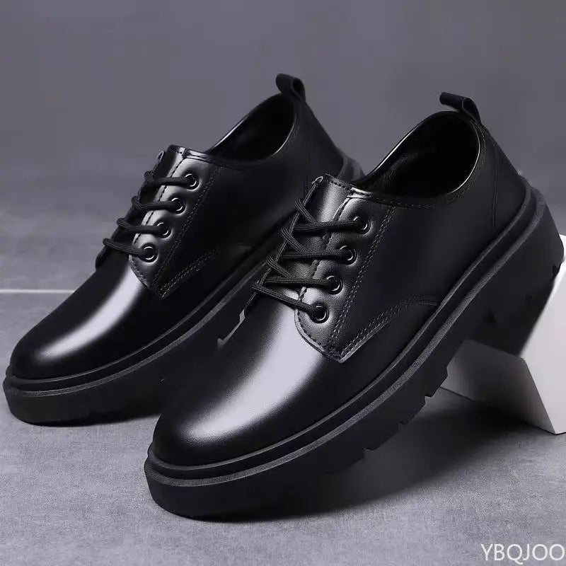 Spring Autumn Men Business, Dress Shoes Black Casual Comfortable Anti slip Wear resistant.
