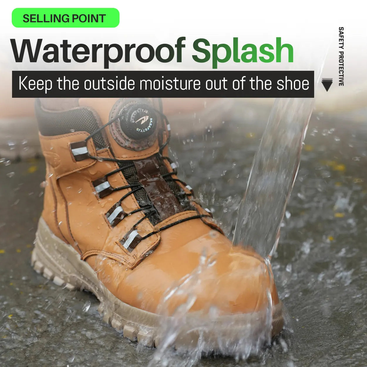 Waterproof Safety Boots, Indestructible Steel Toe Work Boots, Anti-smash Stab-resistant.