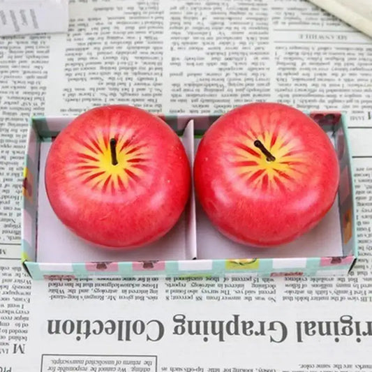 1 Pcs New Simulation Red Apple Candle, Celebrate Birthday, Christmas, Home Desktop Ornament.