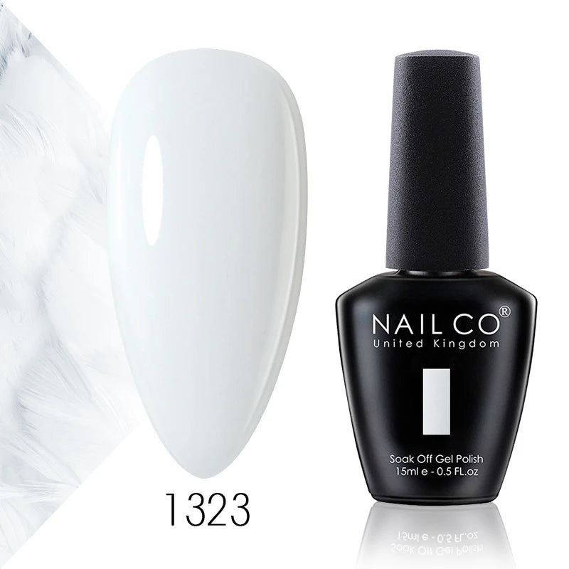 NAILCO 15ml Color Gel Nail Polish Soak Off, Hybrid Varnishes Manicure, UV&LED Nail Gel Semi Permanent Lacquer Base Top Coat.