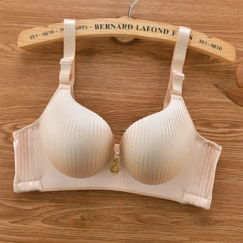 Sexy Wireless Push Up Bra, No Steel Ring Seamless Adjustable Straps.