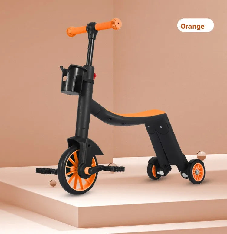 Multifunction Kick Scooter Adjustable  Boys, Girls Cycling  Push Handle Pedal 3 in 1