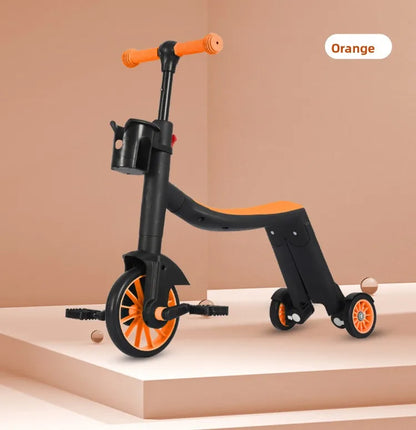 Multifunction Kick Scooter Adjustable  Boys, Girls Cycling  Push Handle Pedal 3 in 1