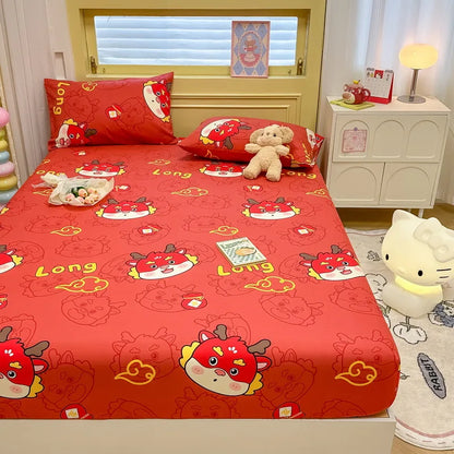 2025 New 100% Cotton Bed Sheet Flower Series Double , King Sheets For Girls, Boys, Single, Queen King Size