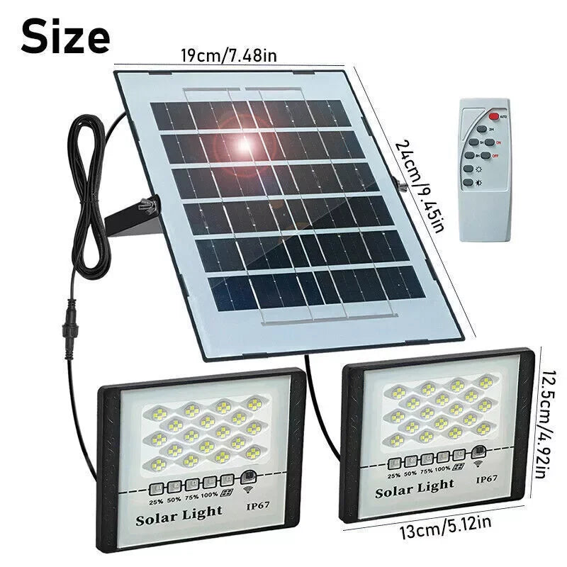 300W LED Solar Dusk To Dawn Waterproof Wall Spotlight