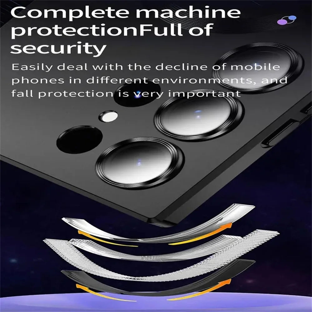 Luxury Magnetic Case for Samsung S25 S24 S23 S22 Ultra S21 S20 Plus, Samsung Note 20 Ultra