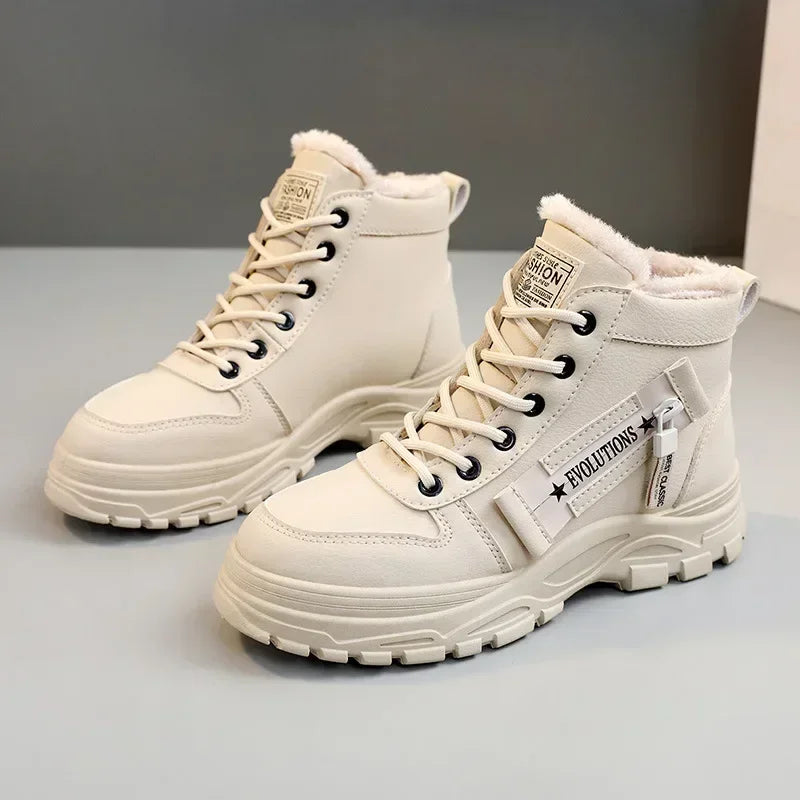 Winter Snow Boots for Women, Casual High-top Shoes Warm Women Sneakers.