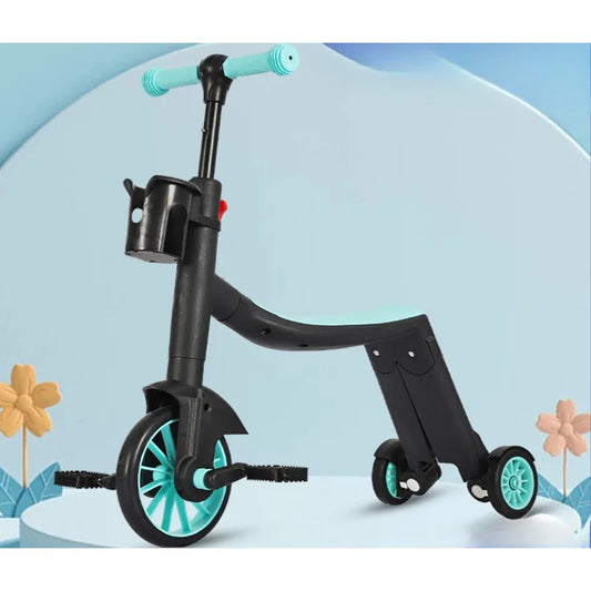 Multifunction Kick Scooter Adjustable  Boys, Girls Cycling  Push Handle Pedal 3 in 1