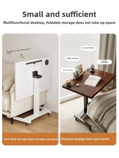 Height Adjustable Computer Desk, Mobile Small  for Live Streaming, Home Study, Office.