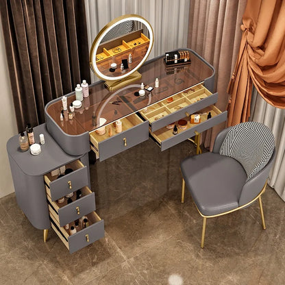 Bedroom Desk Dressing Table Chair Mirror Drawers