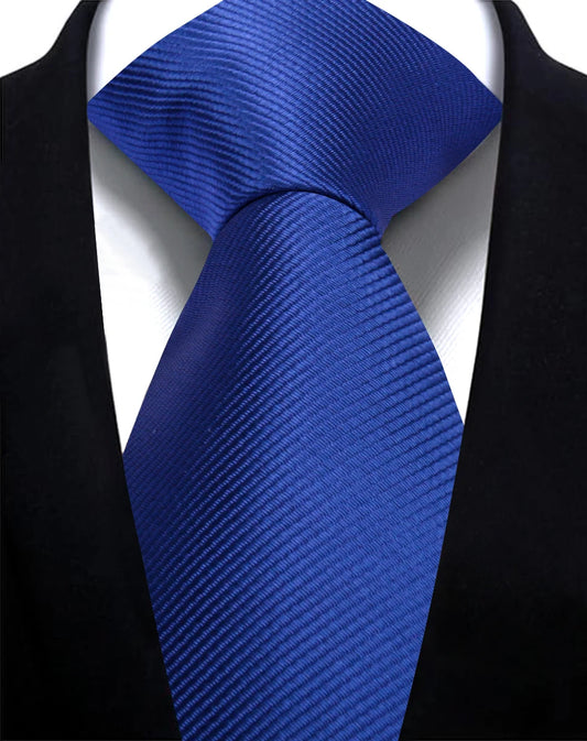 Solid Tie 7.5cm Necktie For Men Fashion, Wedding  Slim Blue Gray.