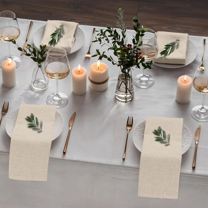 Linen Napkins Set of 6/10/12, 30x30cm cotton Napkins Cloth Washable.