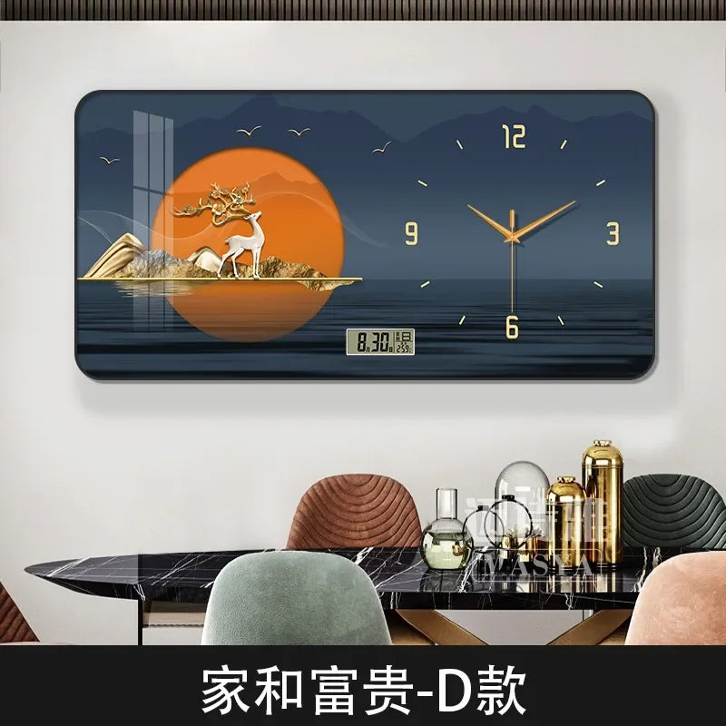 Digital Luxury Large Wall Clock, silent Timepiece,  Living Room Decorations!!