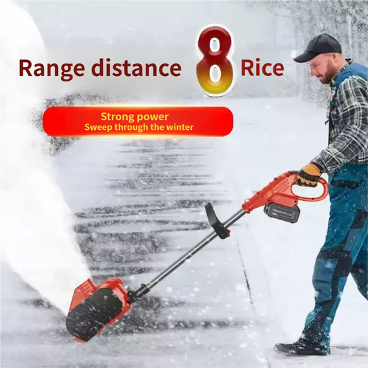 20V Electric Snow Plow, Small Hand-pushed Snow Removal Machine.