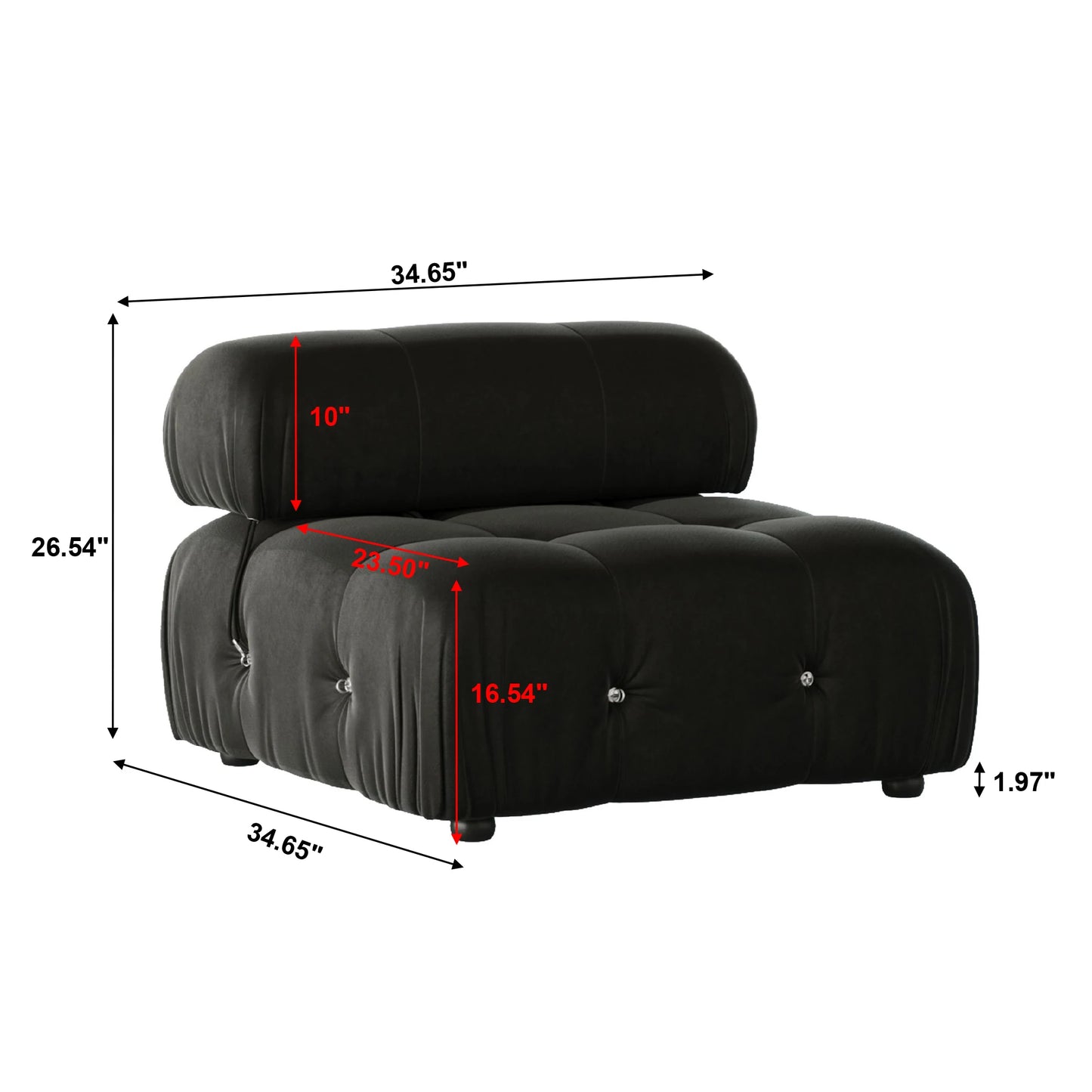 138" Modular Sectional Couch Modern U-Shaped Velvet Sofas for Living Room, Deep 4-Seat Sofas with 2 Ottomans.