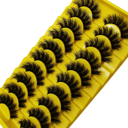 10 Pairs False Fluffy Russian Strip Lashes 3D Fake Lashes